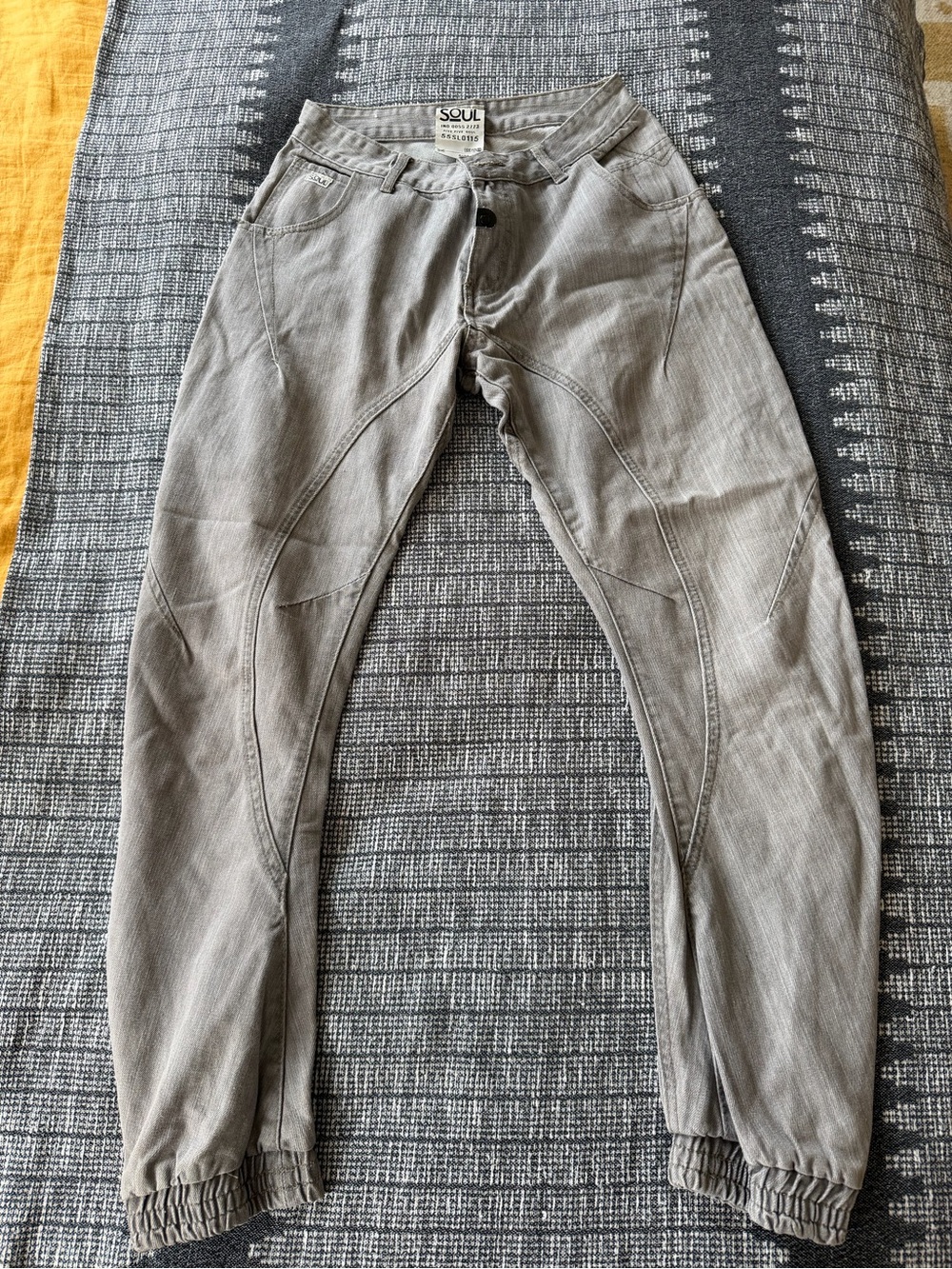 Relaxed Fit Men's Gray Jogger Jeans Japanese brand. SOUL